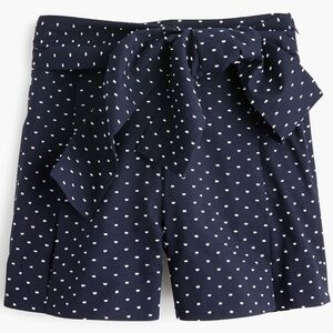 J.Crew Tie Waist Short in Clip Dot
